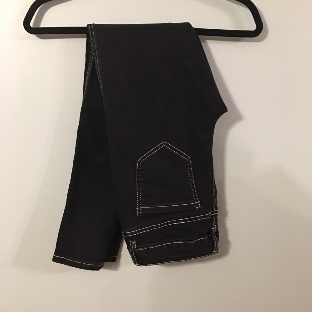 BBJ Los Angeles Black with White Stitching Jeans